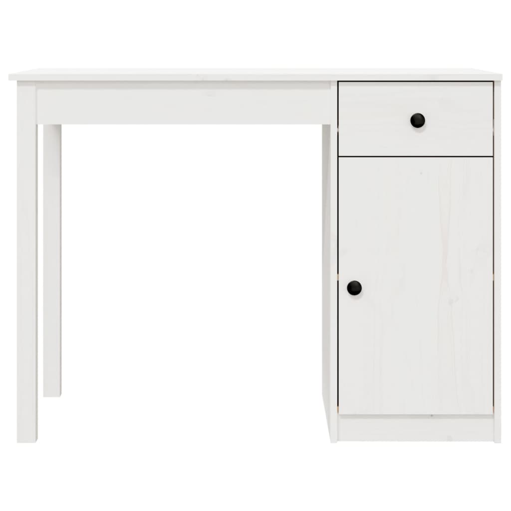 Radni stol bijeli 100x50x75 cm od masivne borovine