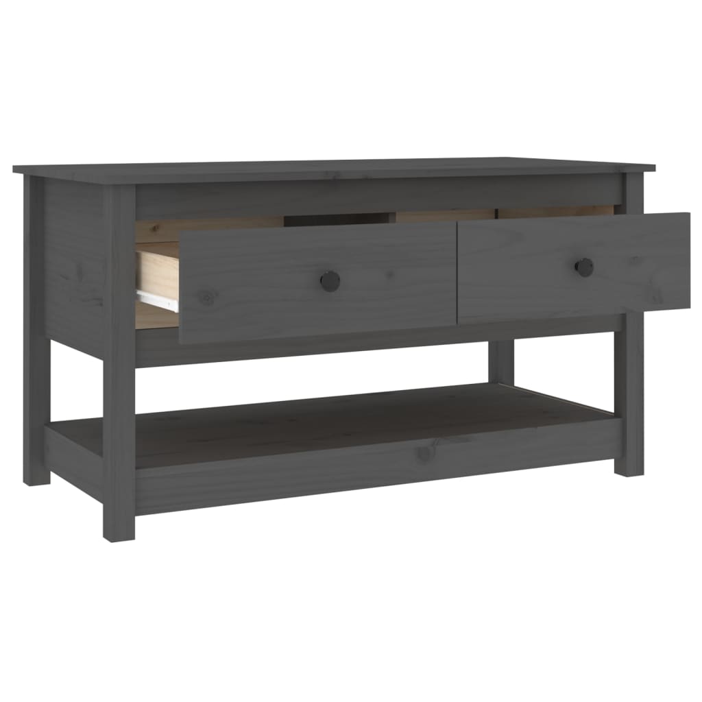 Stolić za kavu sivi 102x49x55 cm od masivne borovine