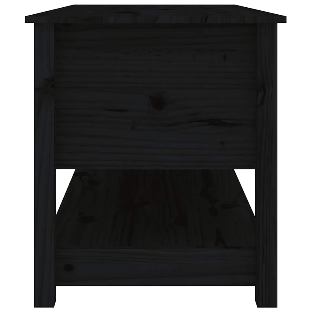 Stolić za kavu crni 102x49x55 cm od masivne borovine