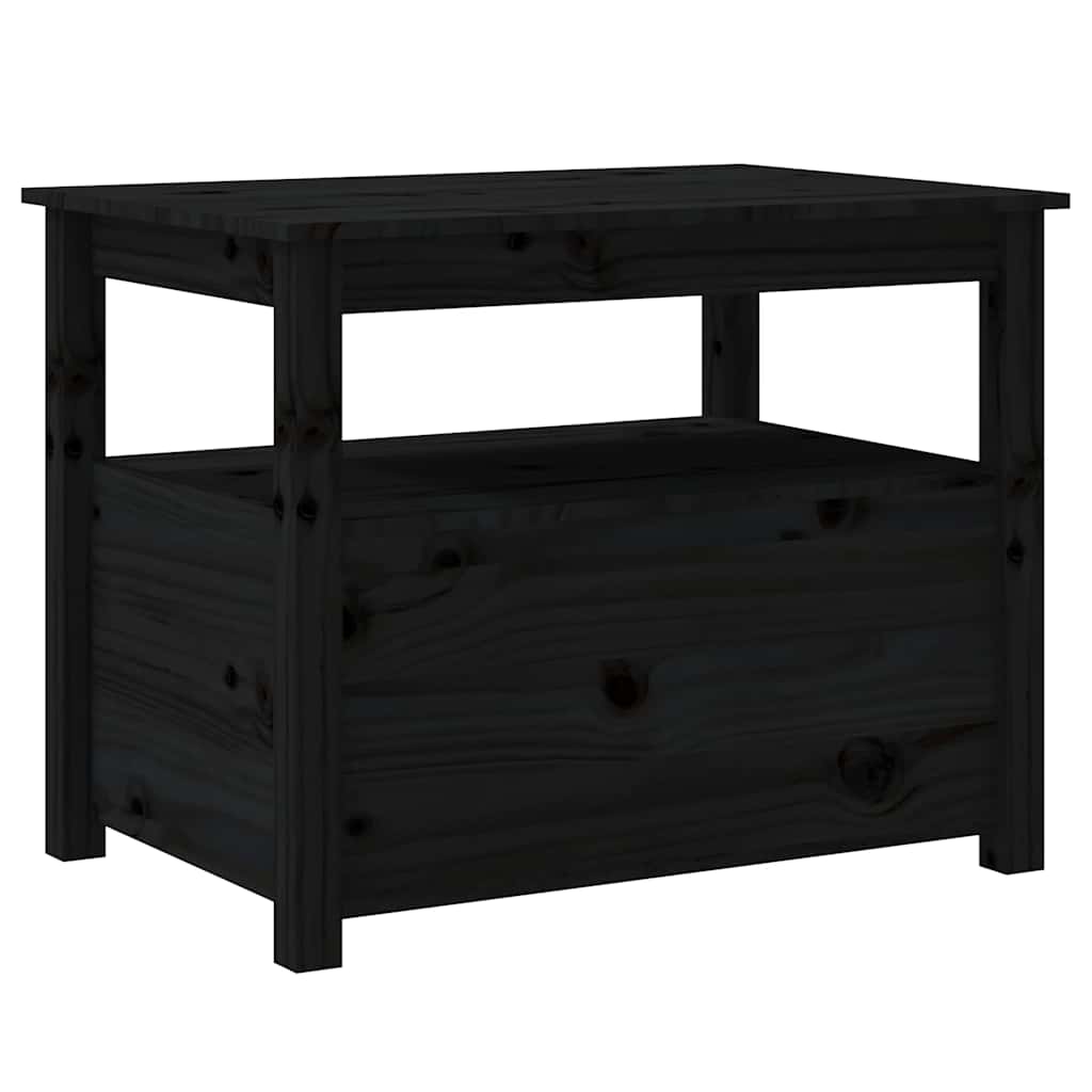 Stolić za kavu crni 71 x 49 x 55 cm od masivne borovine