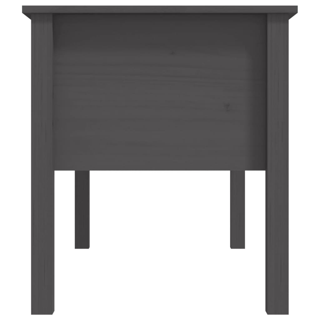 Stolić za kavu sivi 102x49x55 cm od masivne borovine