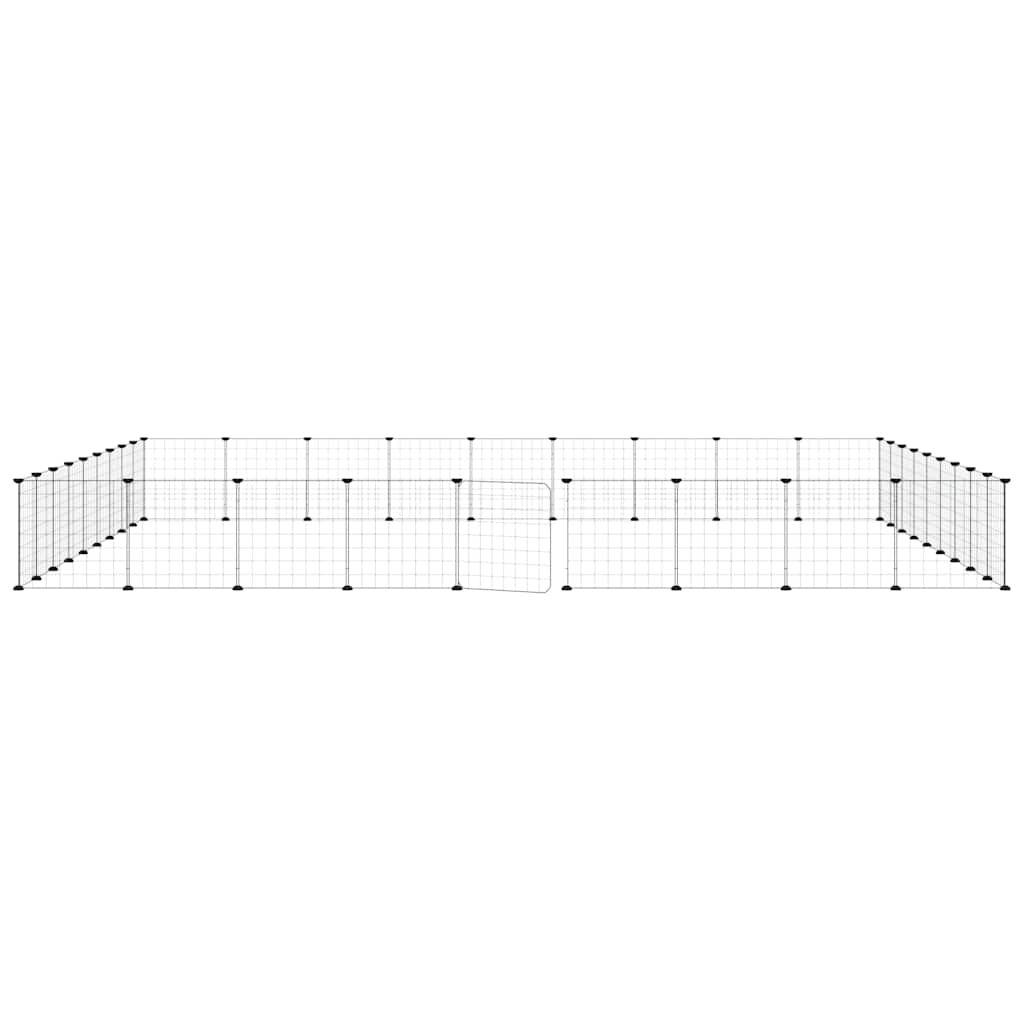 Kavez za ljubimce s 36 panela i vratima crni 35 x 35 cm čelični