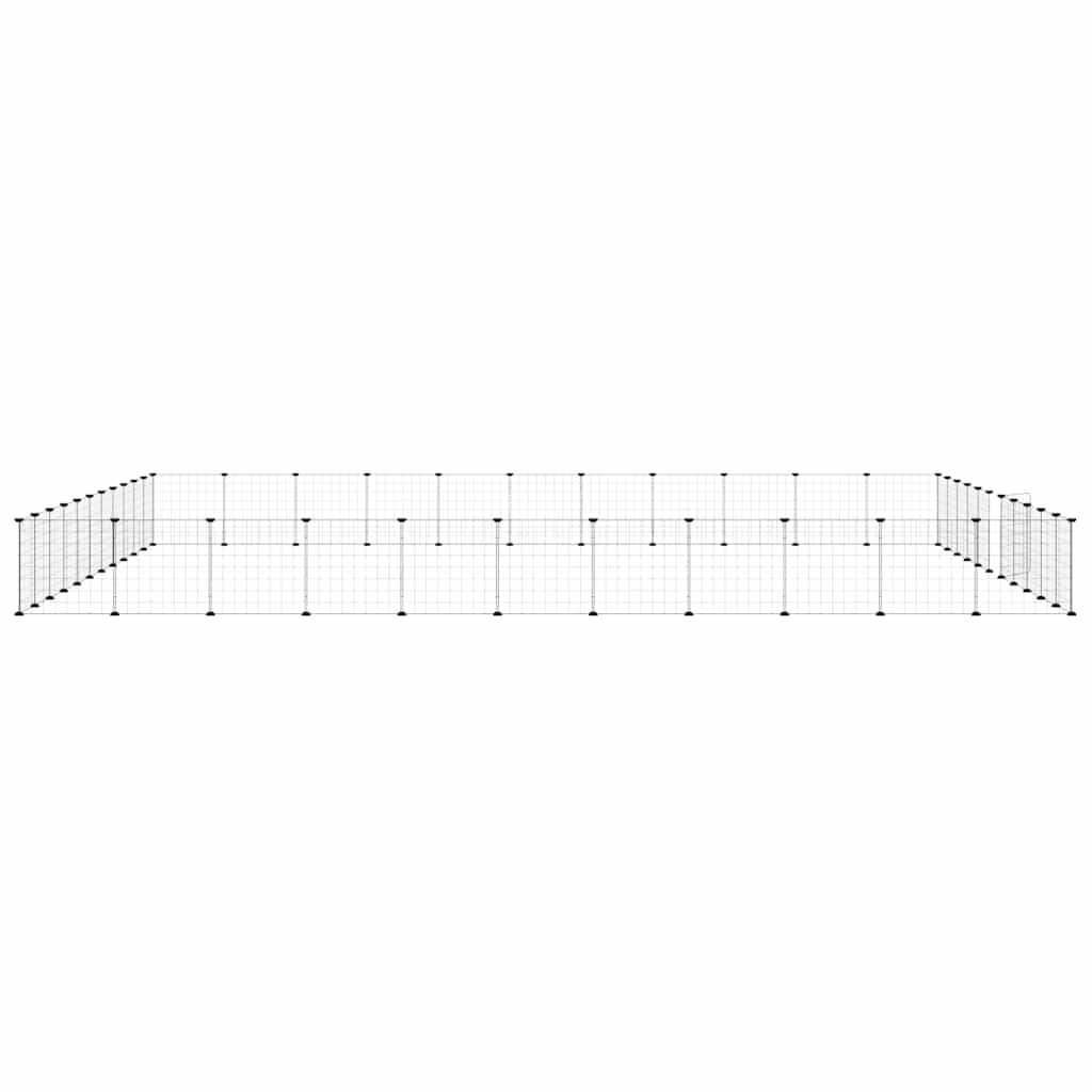 Kavez za ljubimce s 44 panela i vratima crni 35 x 35 cm čelični