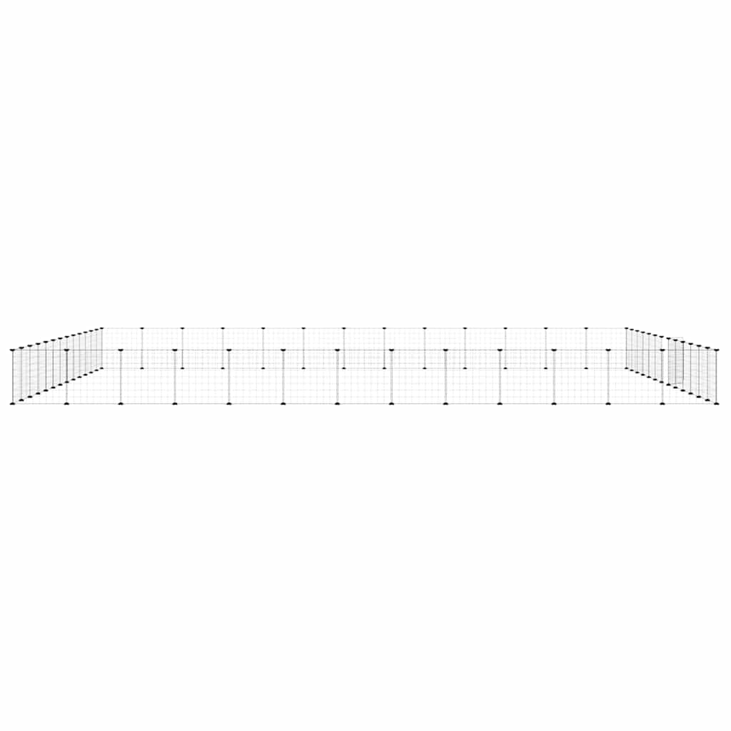 Kavez za ljubimce s 52 panela i vratima crni 35 x 35 cm čelični