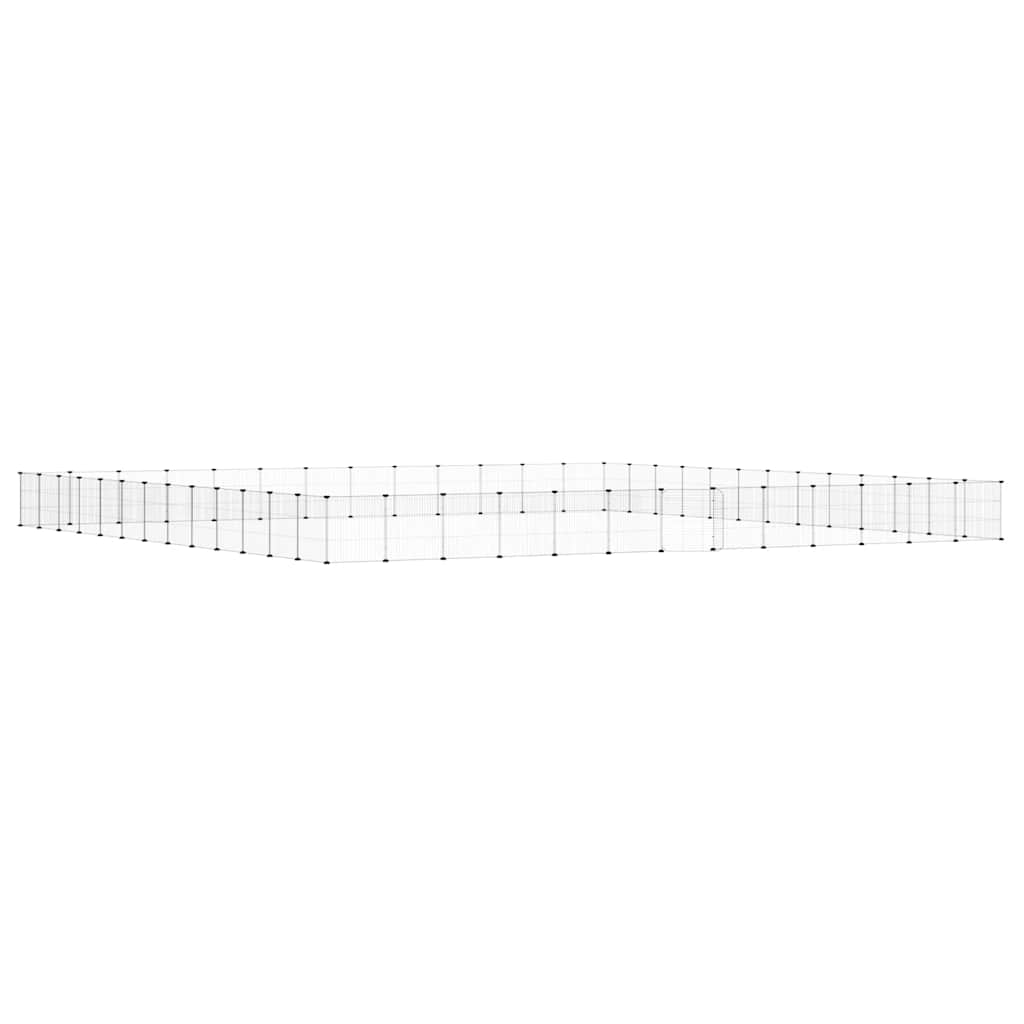Kavez za ljubimce s 52 panela i vratima crni 35 x 35 cm čelični