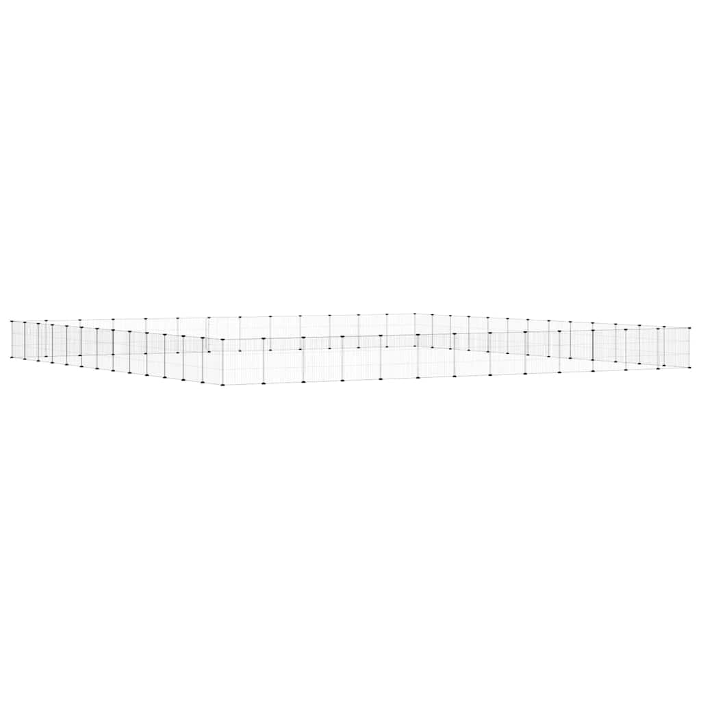 Kavez za ljubimce s 52 panela i vratima crni 35 x 35 cm čelični