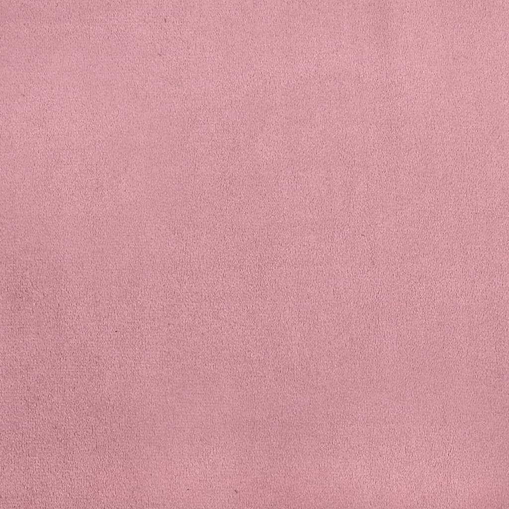 Ljuljačka stolica s naslonom, ružičasti baršun i puno drvo