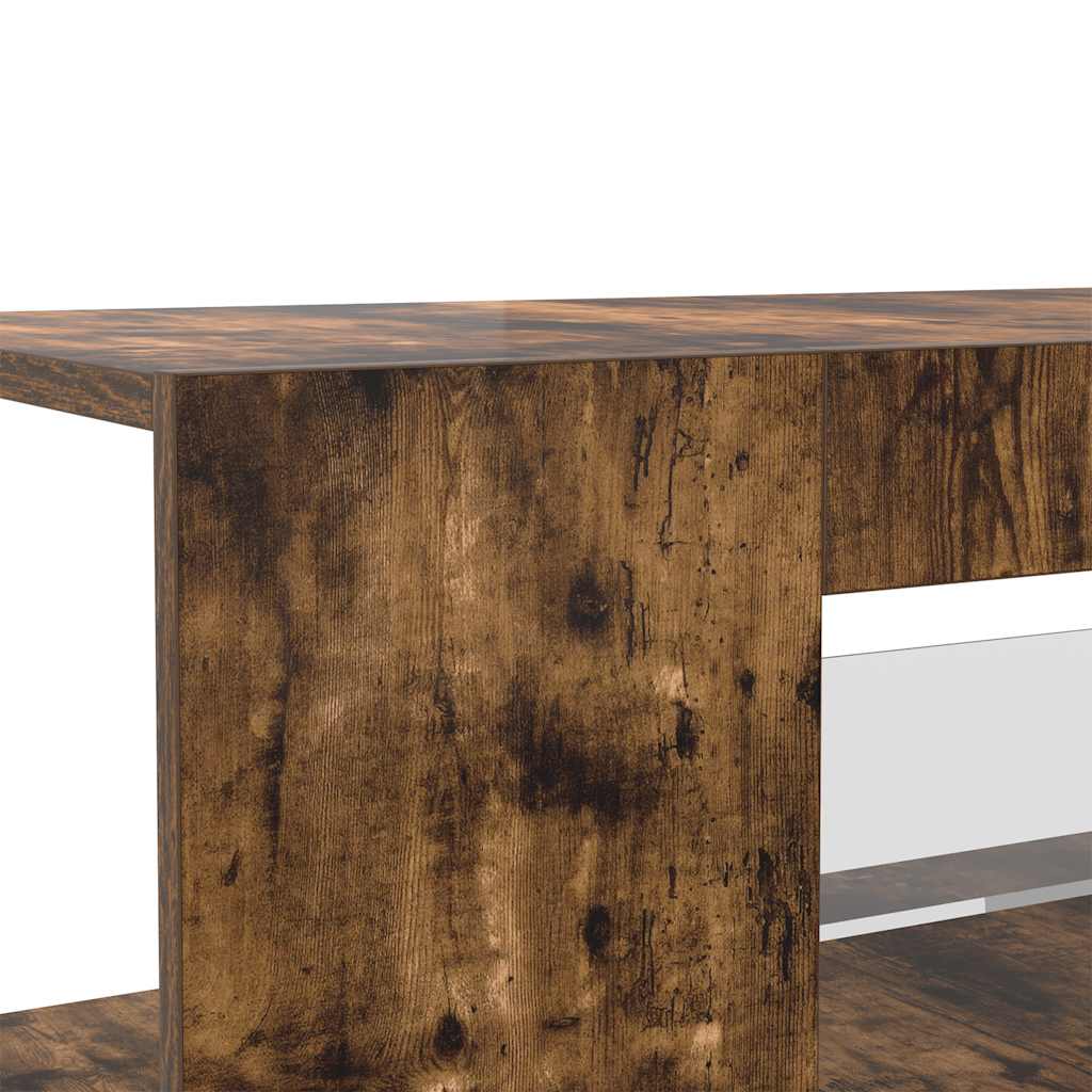 TV ormarić s LED svjetlima boja dimljenog hrasta 90x39x30 cm