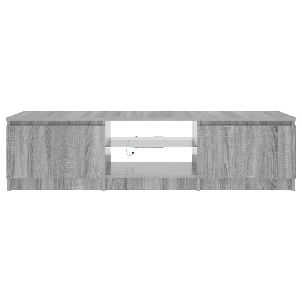 TV ormarić s LED svjetlima boja hrasta sonome 140x40x36 cm