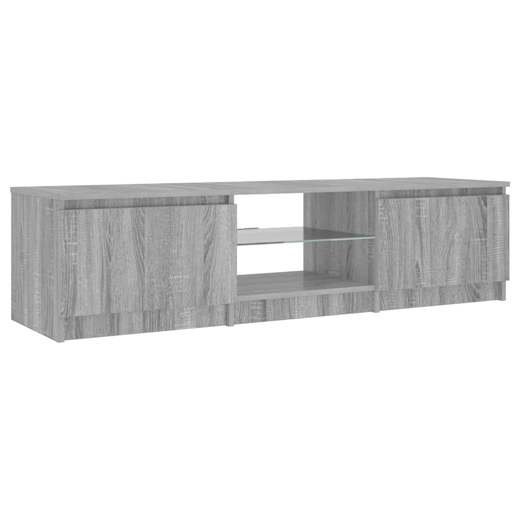 TV ormarić s LED svjetlima boja hrasta sonome 140x40x36 cm