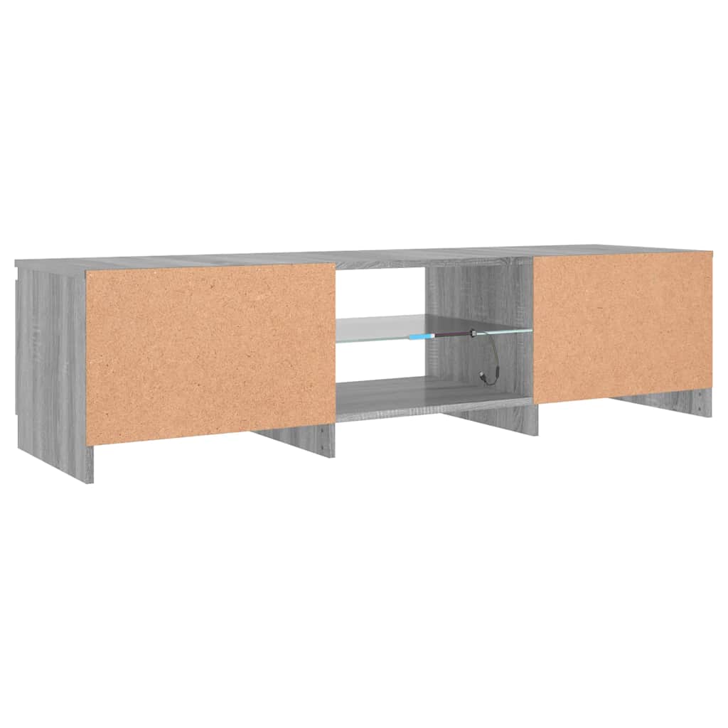 TV ormarić s LED svjetlima boja hrasta sonome 140x40x36 cm