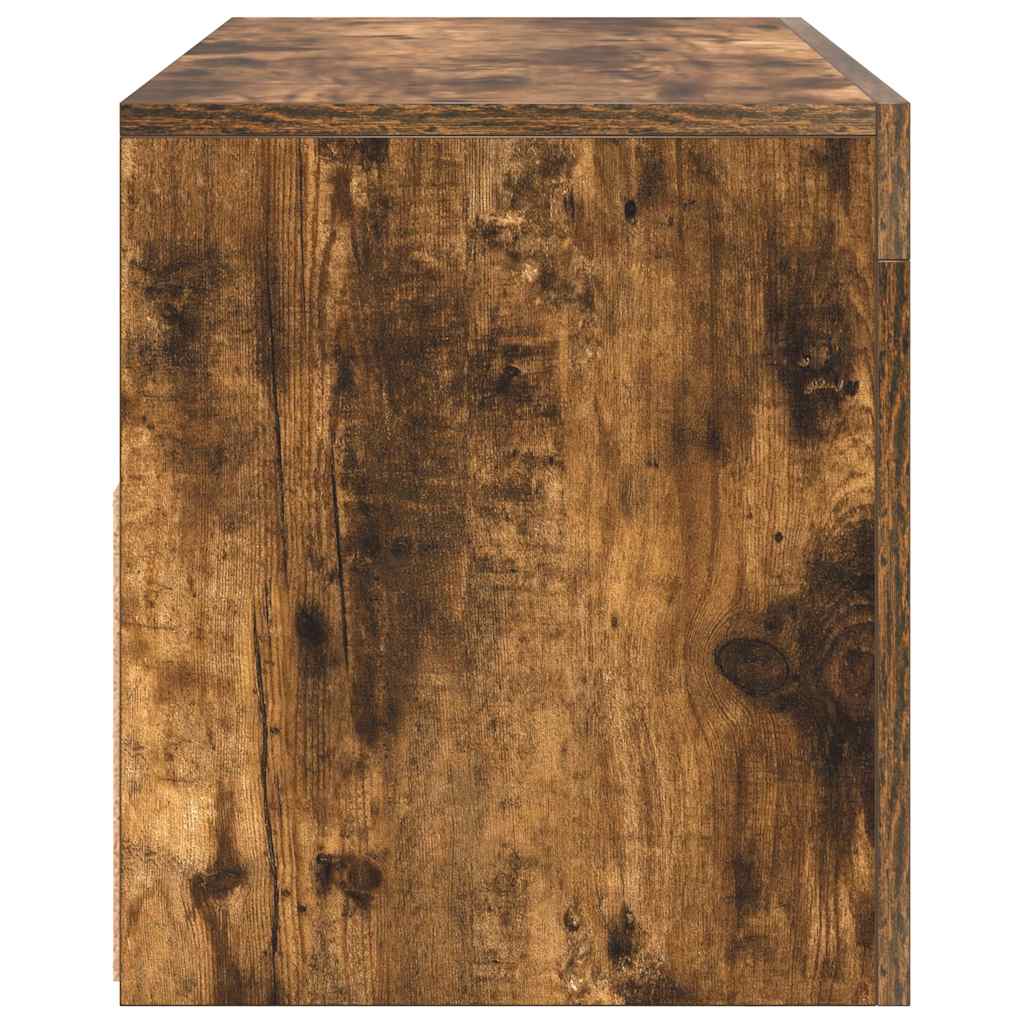 TV ormarić s LED svjetlima boja dimljenog hrasta 90x35x40 cm
