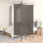 Sobna pregrada s 3 panela antracit 120 x 220 cm od tkanine