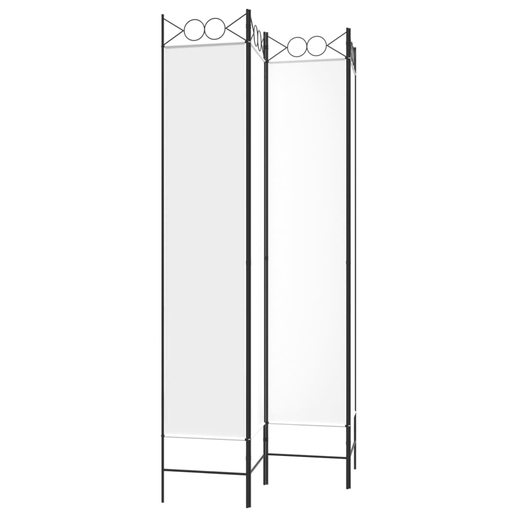 Sobna pregrada s 4 panela bijela 160x220 cm od tkanine