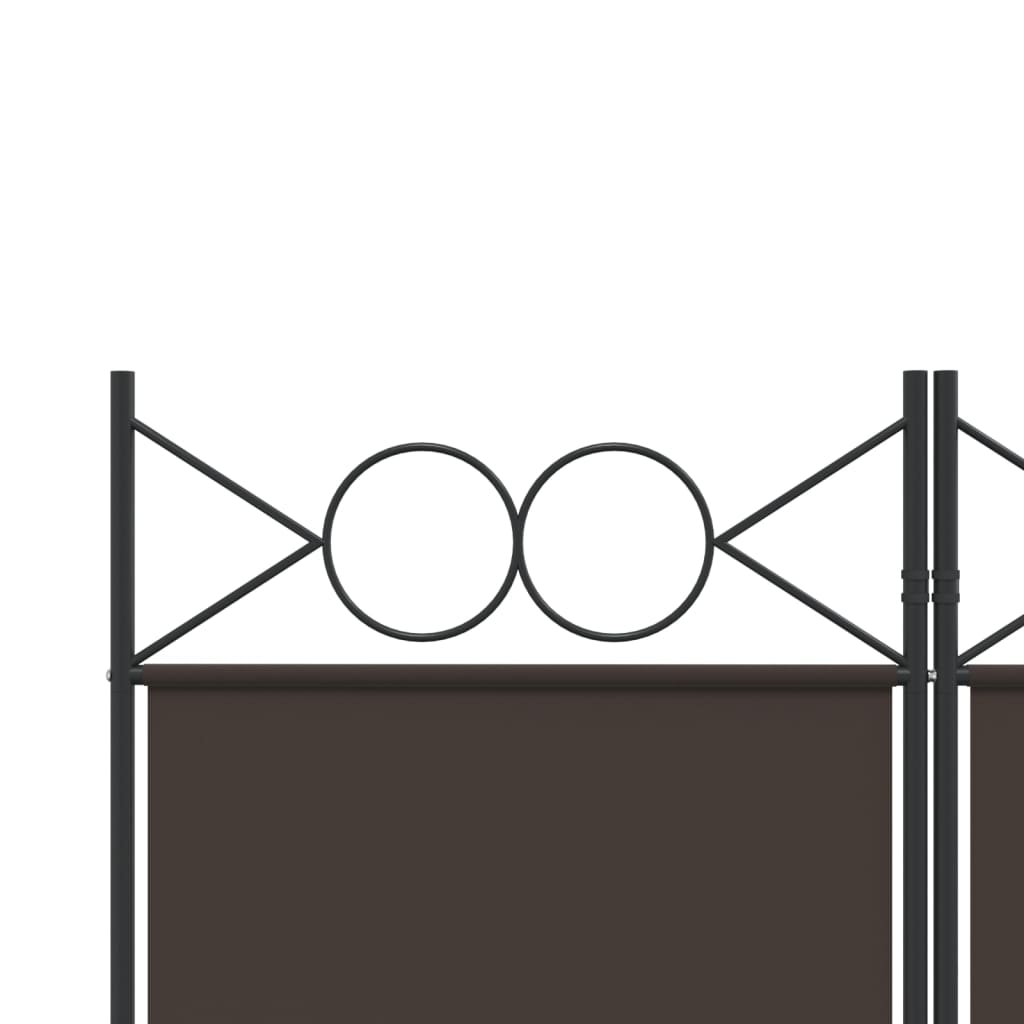 Sobna pregrada s 5 panela smeđa 200x220 cm od tkanine