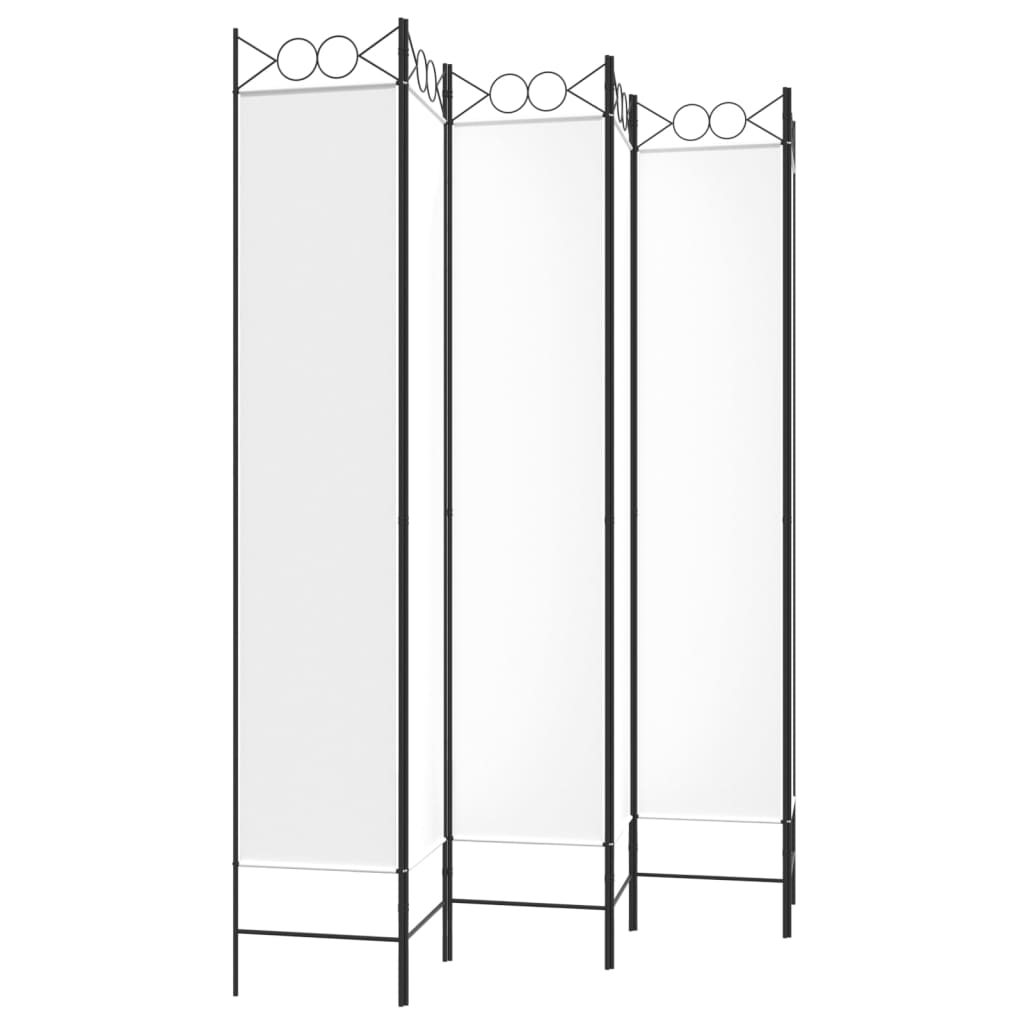 Sobna pregrada sa 6 panela bijela 240x220 cm od tkanine