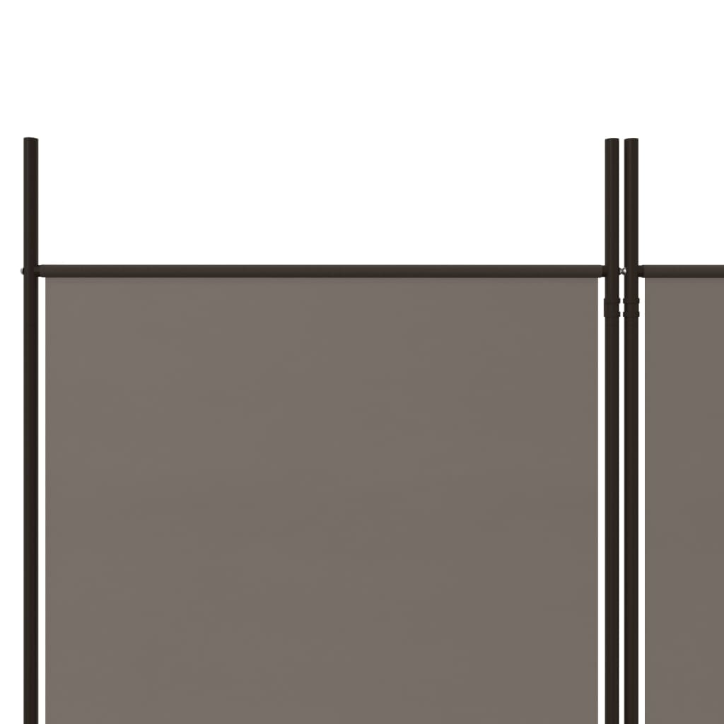 Sobna pregrada s 3 panela antracit 150 x 200 cm od tkanine