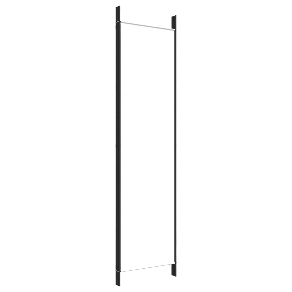 Sobna pregrada s 4 panela bijela 200 x 200 cm od tkanine