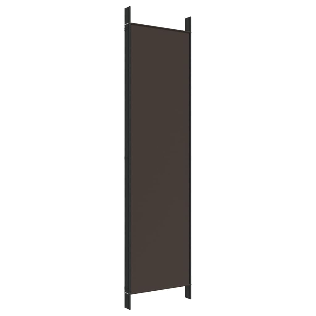 Sobna pregrada s 5 panela smeđa 250 x 200 cm od tkanine