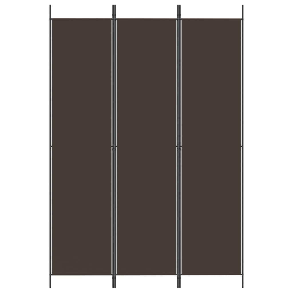 Sobna pregrada s 3 panela smeđa 150x220 cm od tkanine