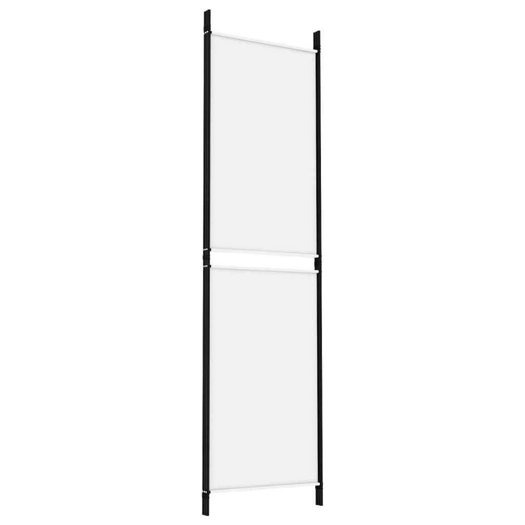 Sobna pregrada s 3 panela bijela 150 x 180 cm od tkanine