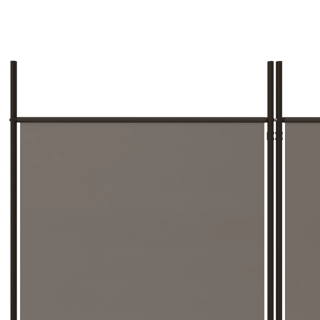 Sobna pregrada s 3 panela antracit 150x180 cm od tkanine