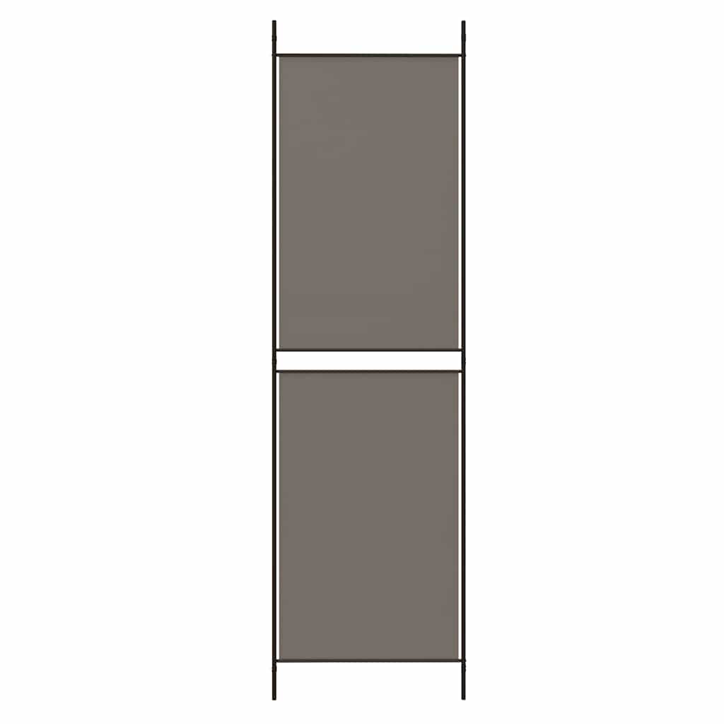 Sobna pregrada s 5 panela antracit 250 x 180 cm od tkanine