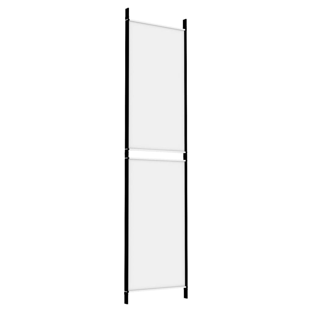 Sobna pregrada s 3 panela bijela 150 x 200 cm od tkanine