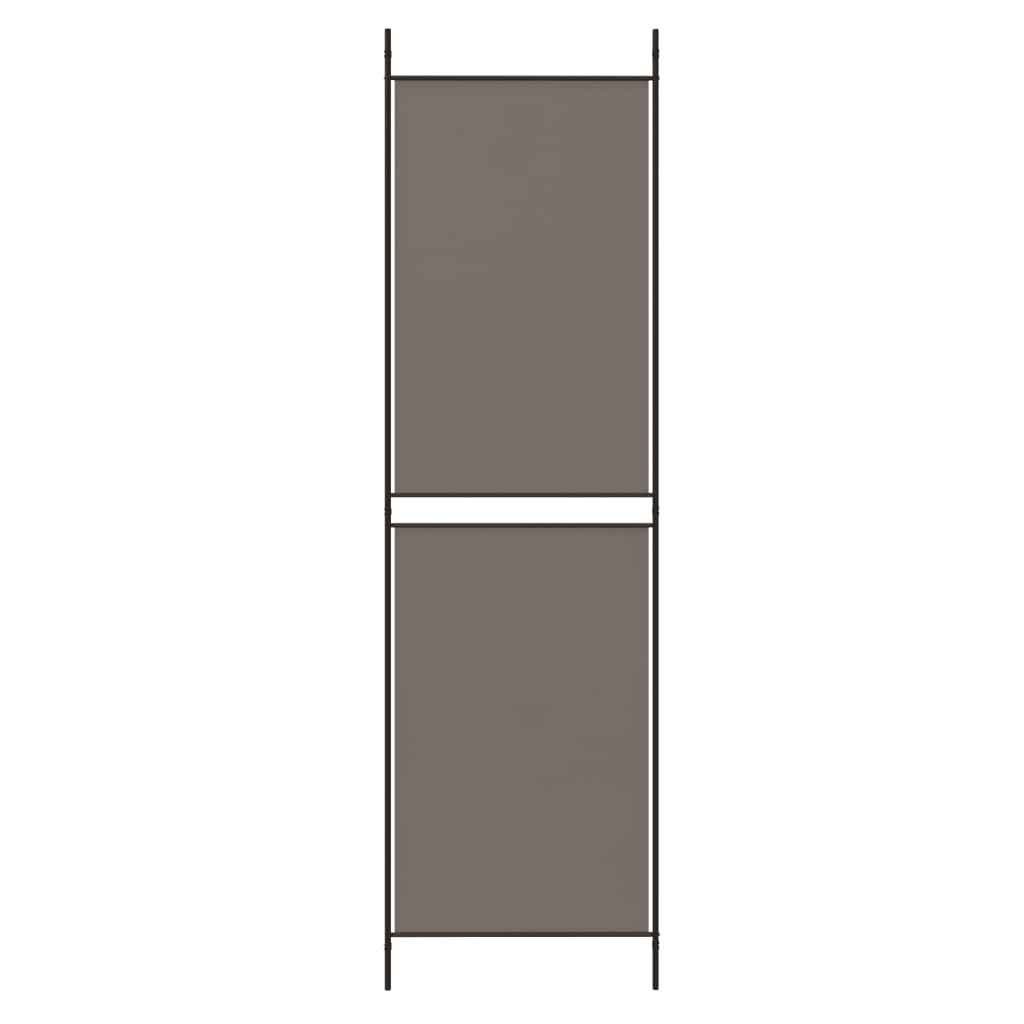 Sobna pregrada s 4 panela antracit 200 x 200 cm od tkanine