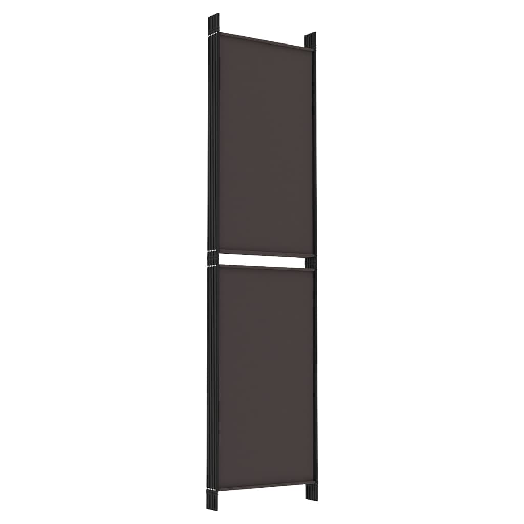 Sobna pregrada s 5 panela smeđa 250 x 200 cm od tkanine