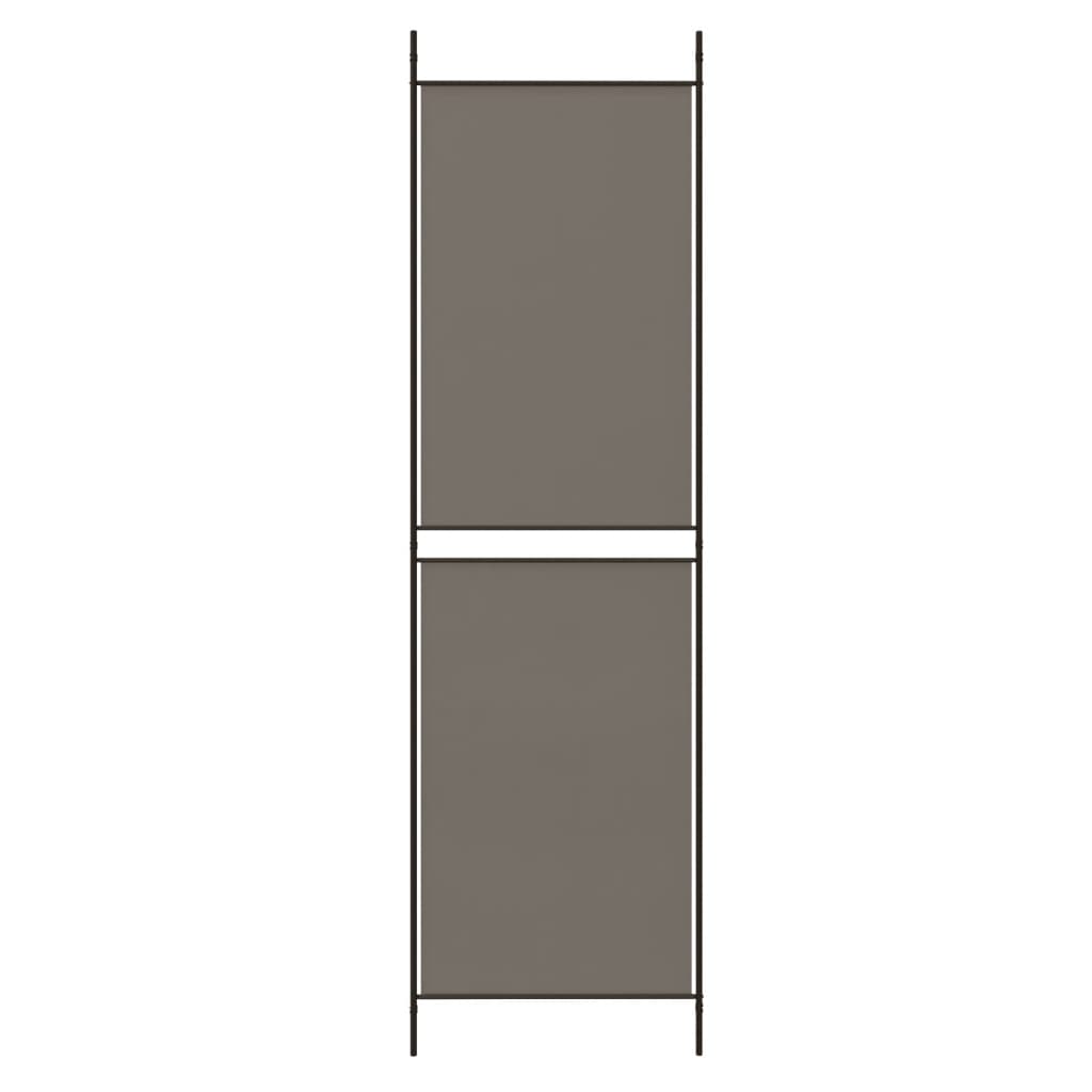 Sobna pregrada s 5 panela Antracit 250 x 200 cm od tkanine