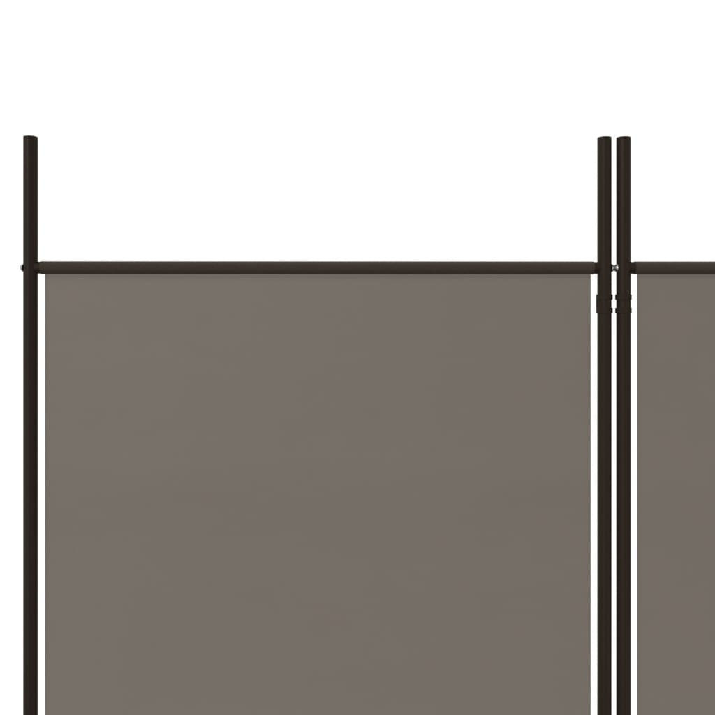 Sobna pregrada s 6 panela antracit 300x200 cm od tkanine