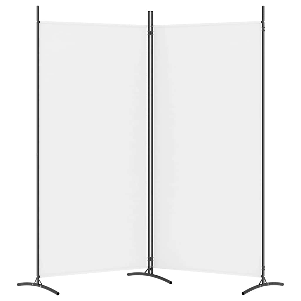 Sobna pregrada s 2 panela bijela 175 x 180 cm od tkanine