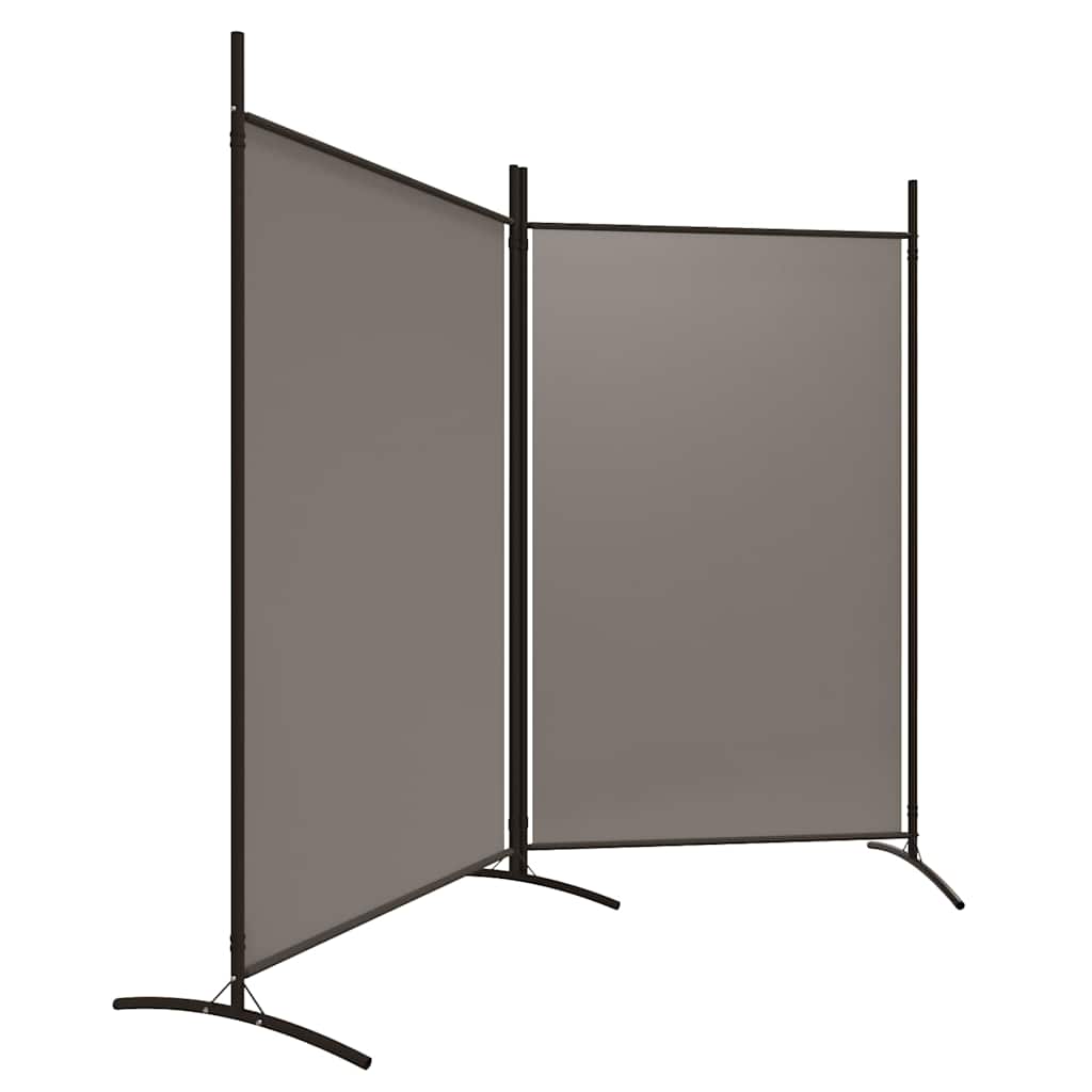 Sobna pregrada s 2 panela antracit 175 x 180 cm od tkanine