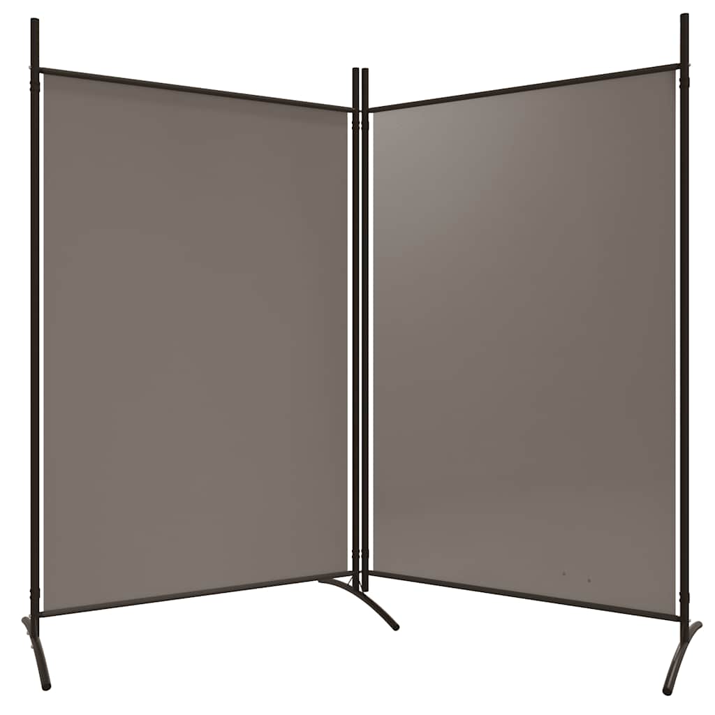Sobna pregrada s 2 panela antracit 175 x 180 cm od tkanine