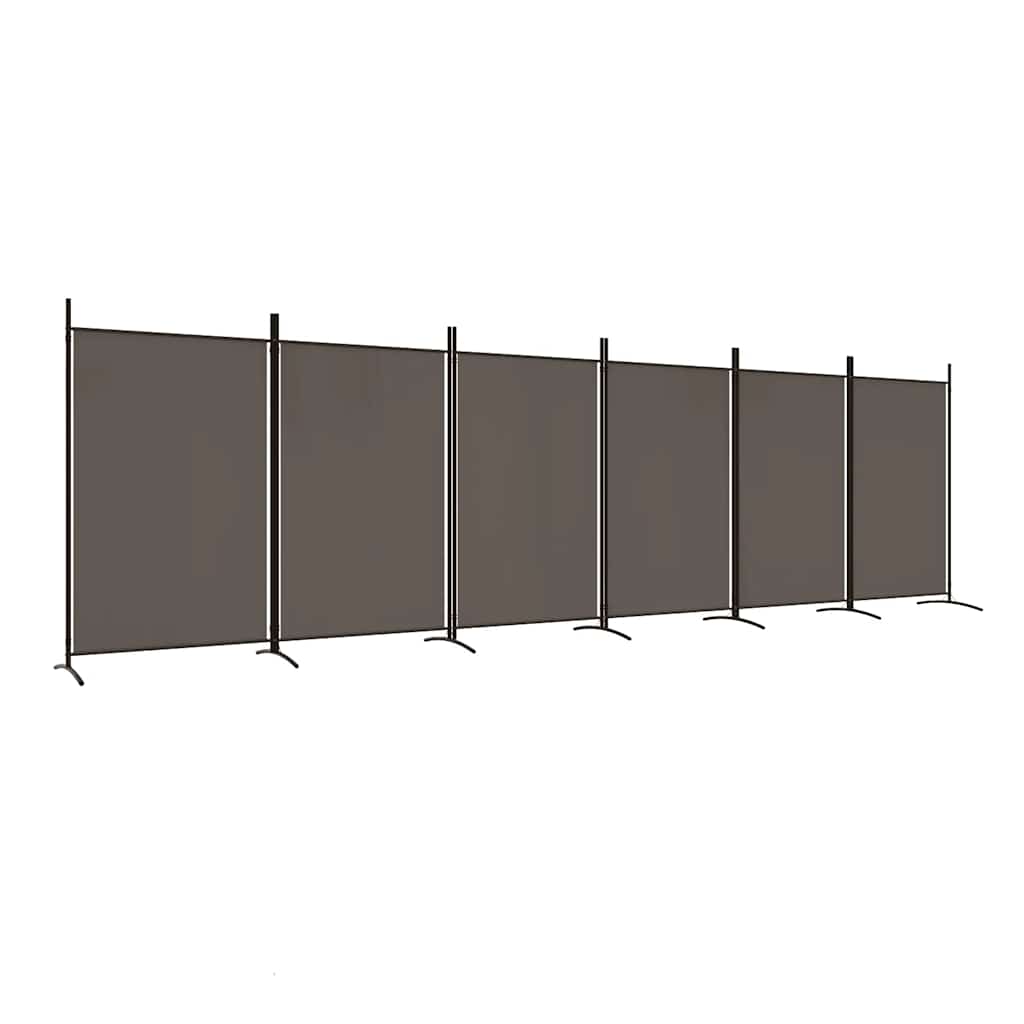 Sobna pregrada s 6 panela antracit 520x180 cm od tkanine