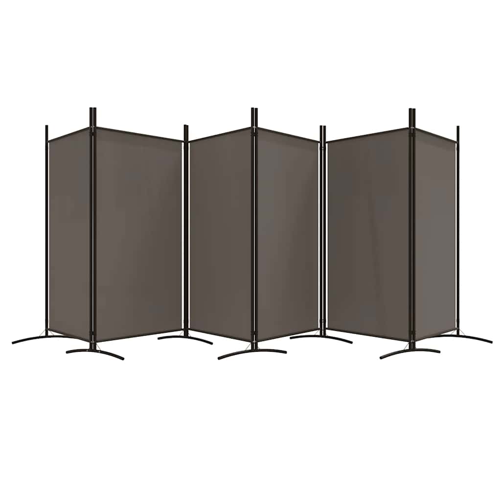 Sobna pregrada s 6 panela antracit 520x180 cm od tkanine