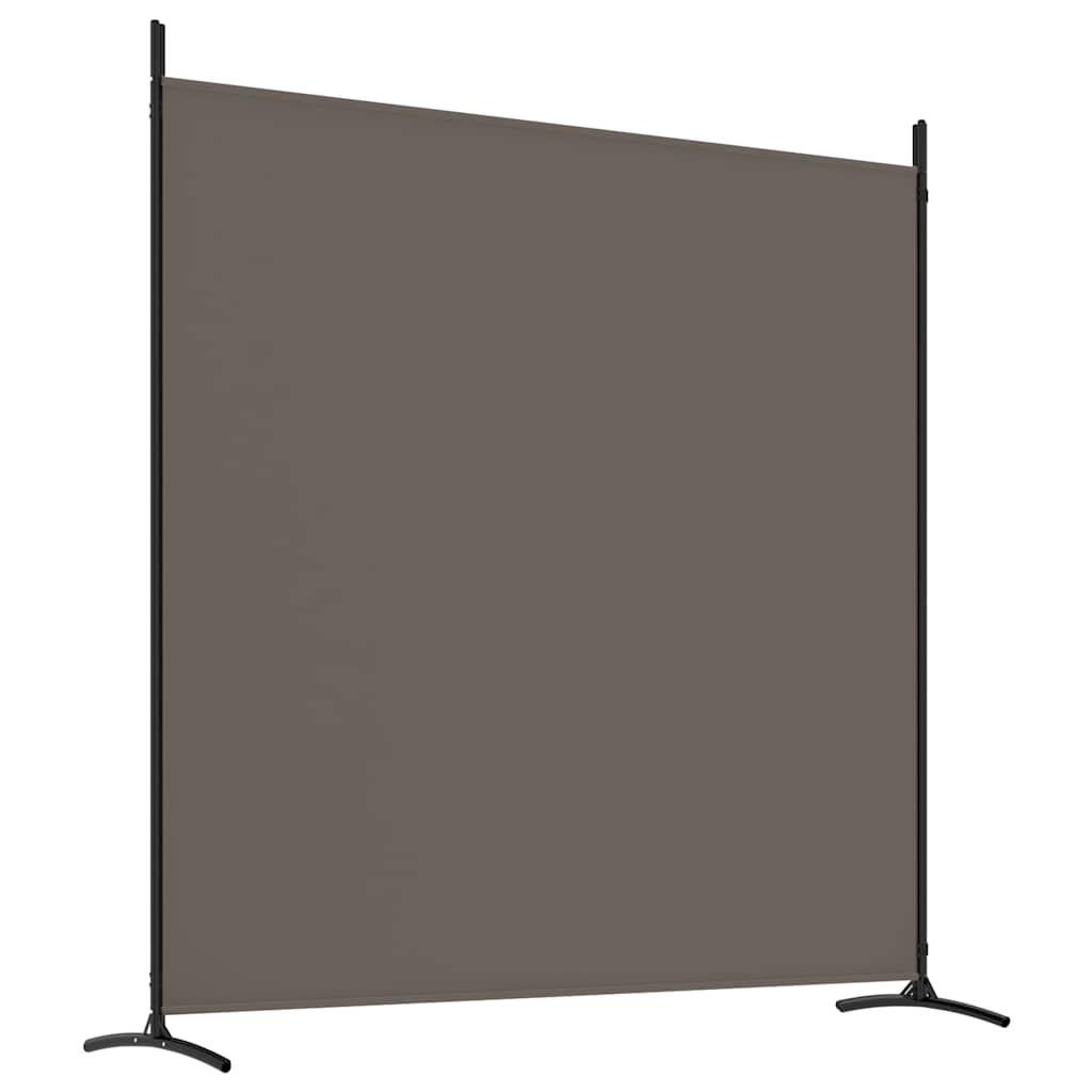 Sobna pregrada s 4 panela antracit 698 x 180 cm od tkanine