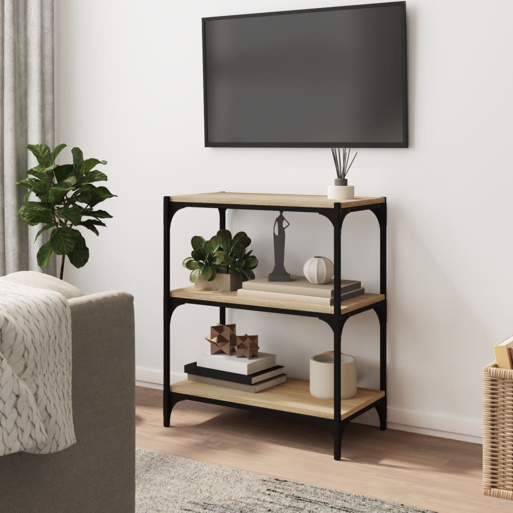TV ormarić boja hrasta 60x33x70,5 cm konstruirano drvo i čelik
