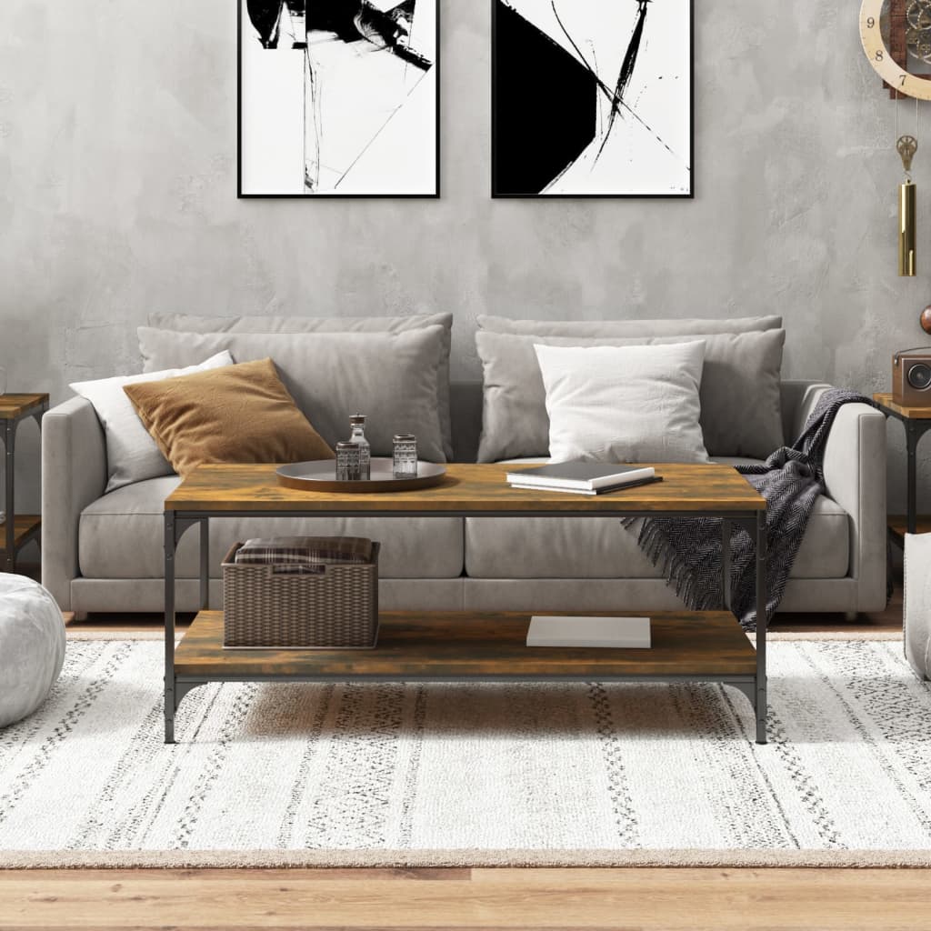 Stolić za kavu boja hrasta 100 x 50 x 40 cm konstruirano drvo