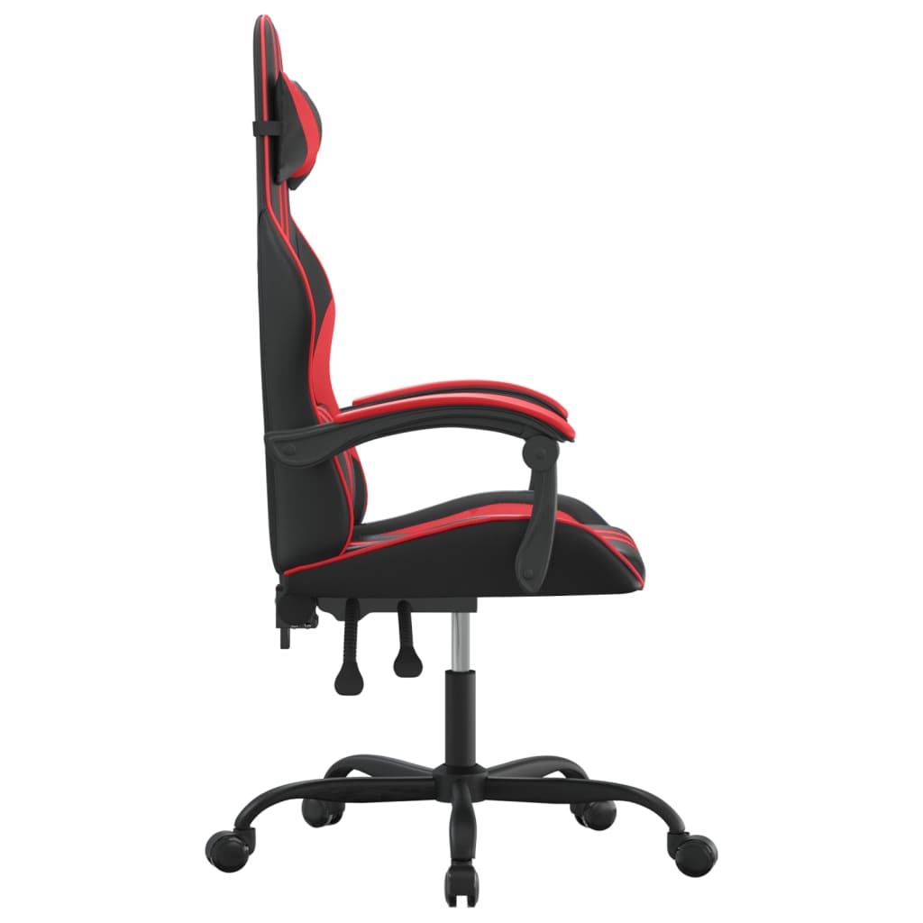 Okretna igraća stolica crno-crvena od umjetne kože