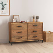 Komoda smeđa 110 x 35 x 70 cm od masivne borovine