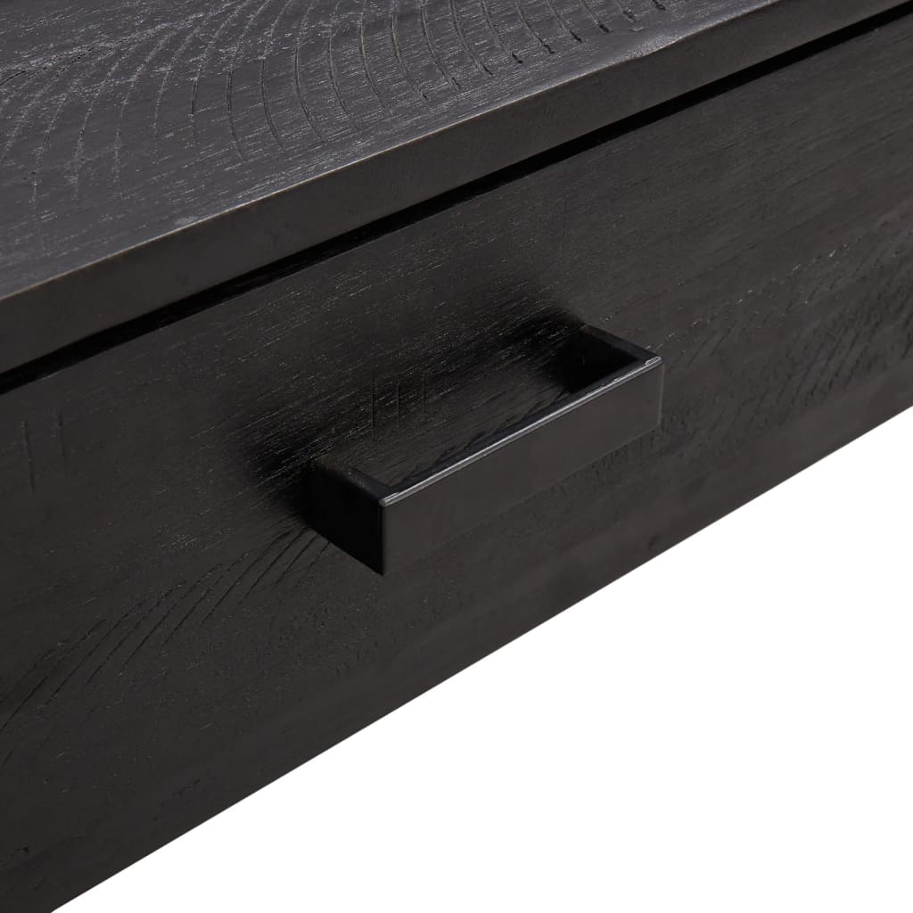 Stolić za kavu crni 90 x 50 x 35 cm od masivne borovine