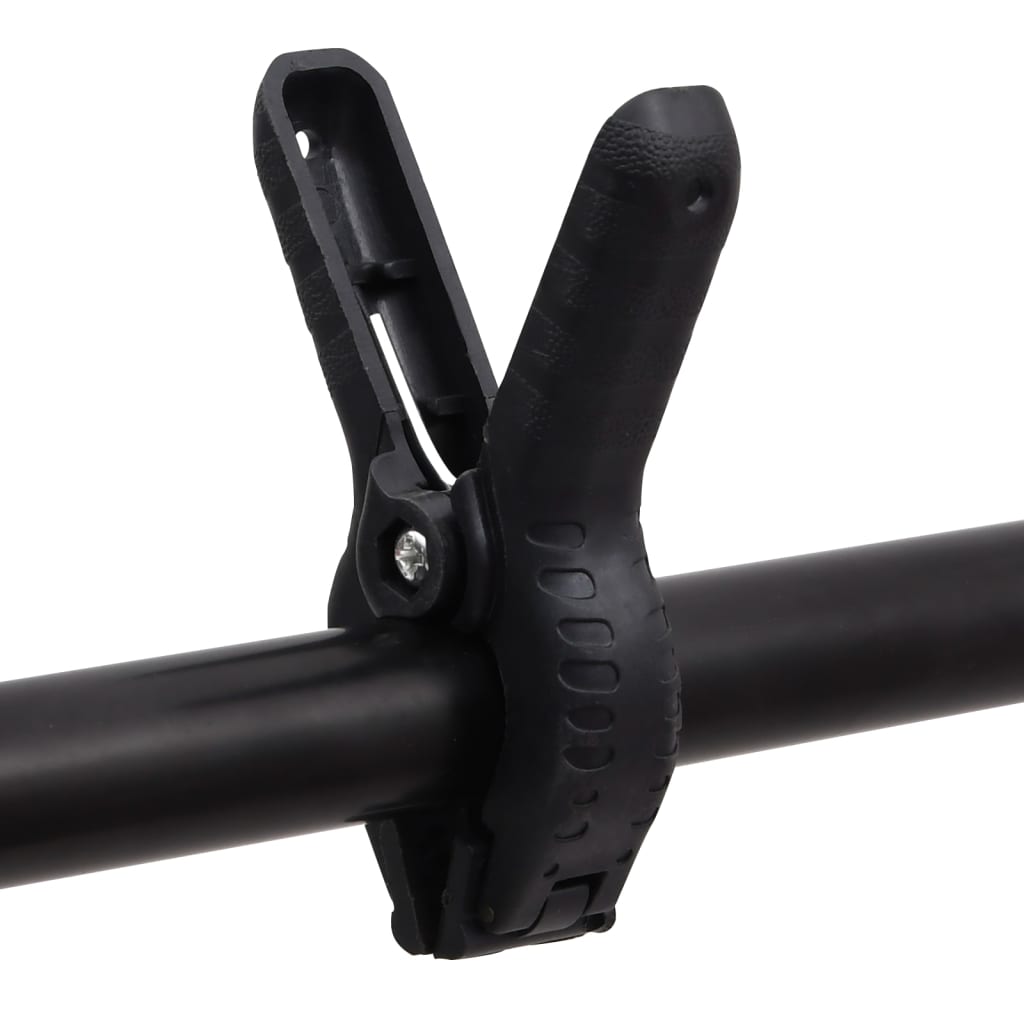 Stalak za pozadinu u obliku slova T crni 201x60x(70-200) cm