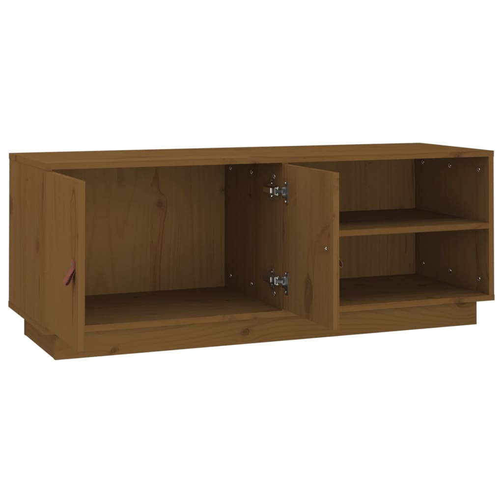 TV ormarić smeđa boja meda 105 x 34 x 40 cm od masivne borovine