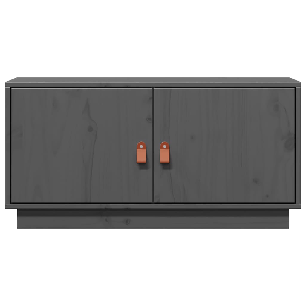 TV ormarić sivi 80 x 34 x 40 cm od masivne borovine