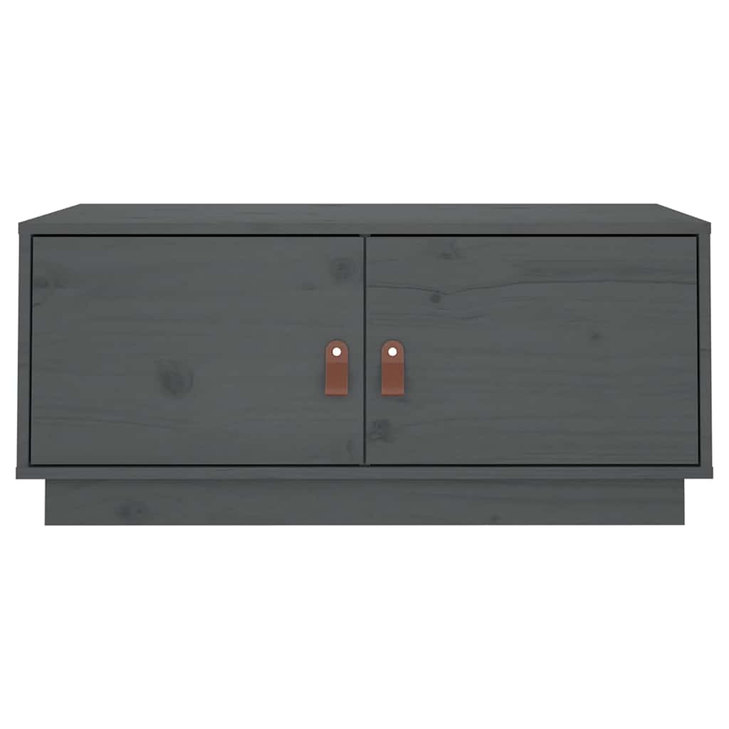 Stolić za kavu sivi 80 x 50 x 35 cm od masivne borovine