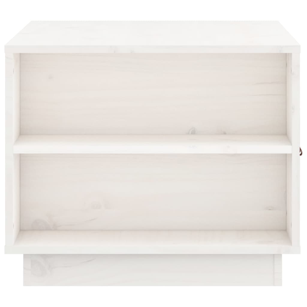 Stolić za kavu bijeli 100 x 50 x 41 cm od masivne borovine