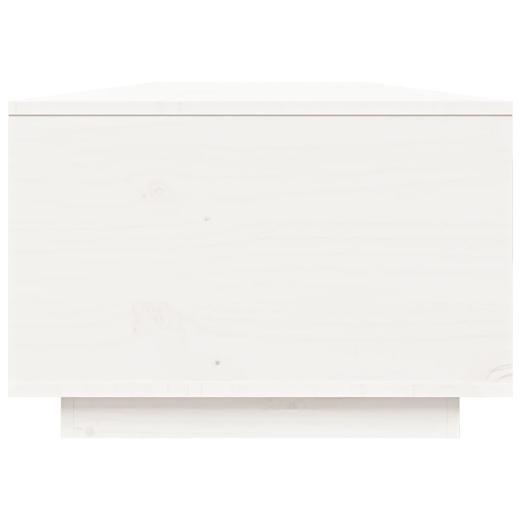 Stolić za kavu bijeli 80 x 50 x 35,5 cm od masivne borovine
