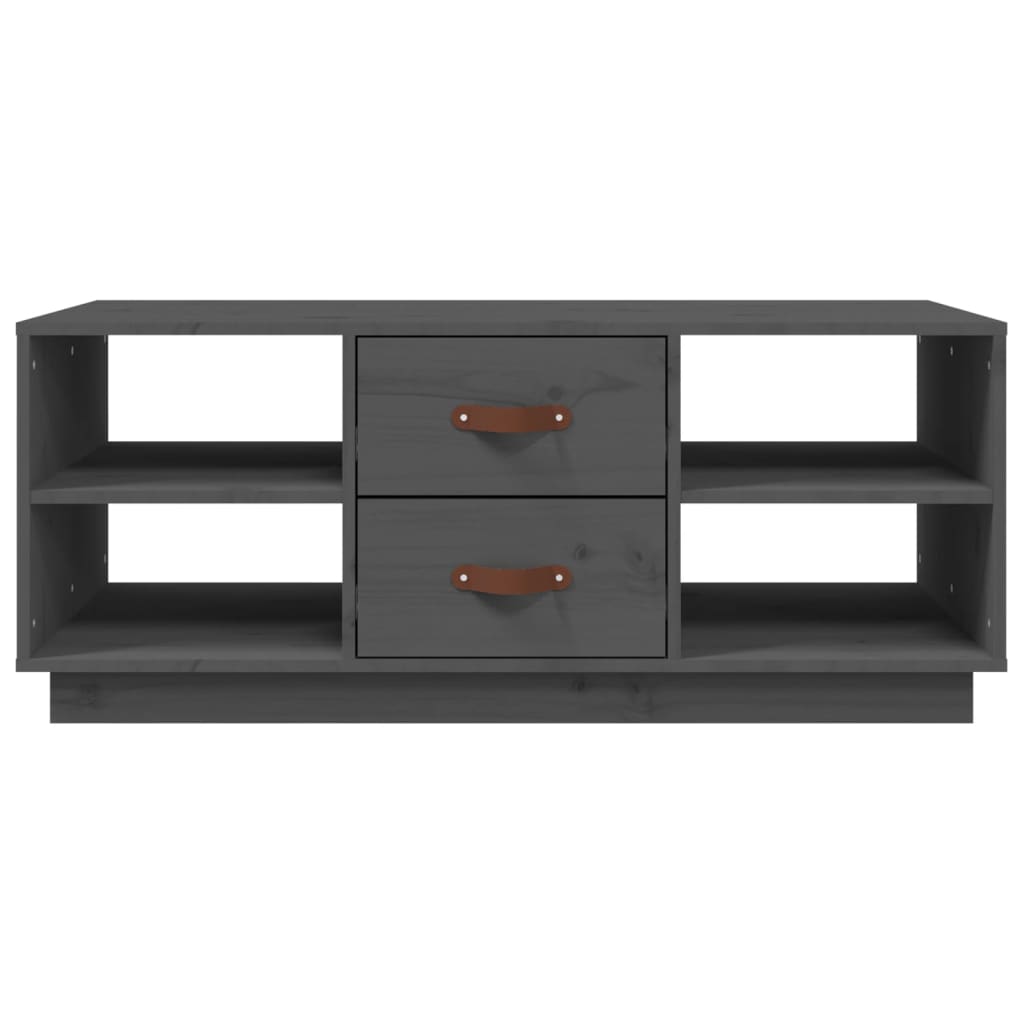 Stolić za kavu sivi 100 x 50 x 41 cm od masivne borovine